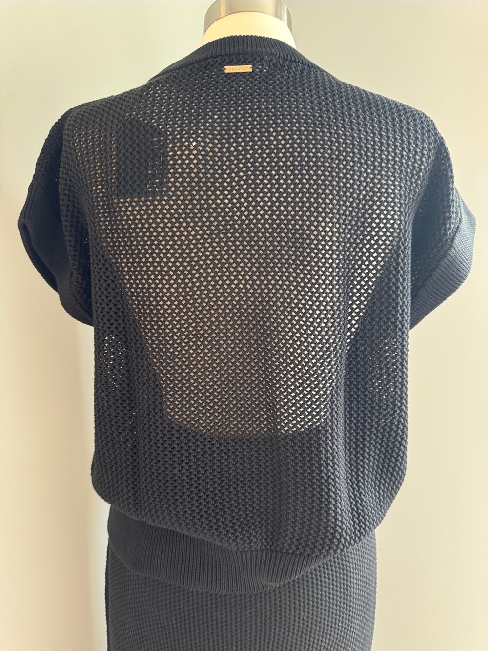 ALALA NWT Tropez Knit Cap Sleeve Sweater Top - Black, Size L - Picture 6 of 9